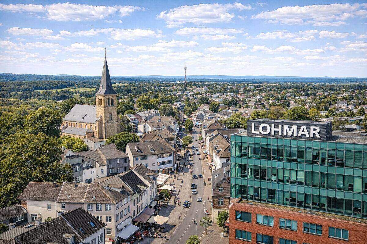 Stadtansicht von Lohmar im Rhein-Sieg-Kreis – hier kaufen wir Autos mit Motorschaden an